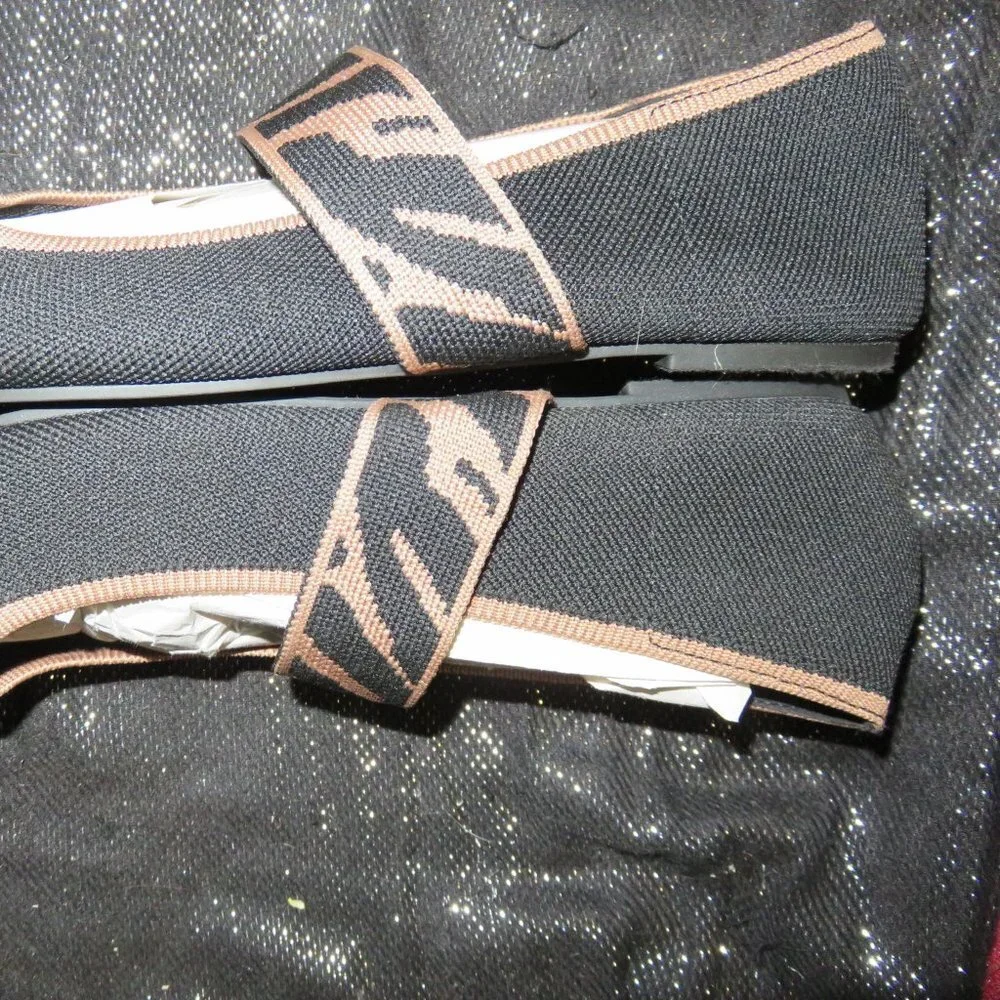 BOGO MIA Madeline Woven Zebra stripe strap Ballet flat driving moccasin size 9